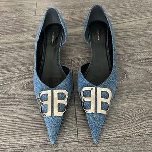 Balenciaga Blue Denim BB Heels